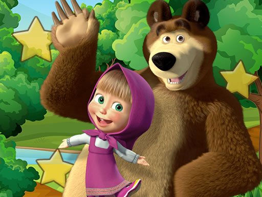 Play Masha and the Bear Hidden Stars free online game at H5games.online