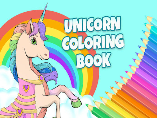Play Unicorn Dress Up Coloring Book free online game at H5games.online